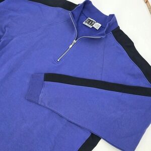 VINTAGE 90S GAP GP TECH 1/4 ZIP SWEATSHIRT MENS XL BLUE BLACK PULLOVER RARE EUC!